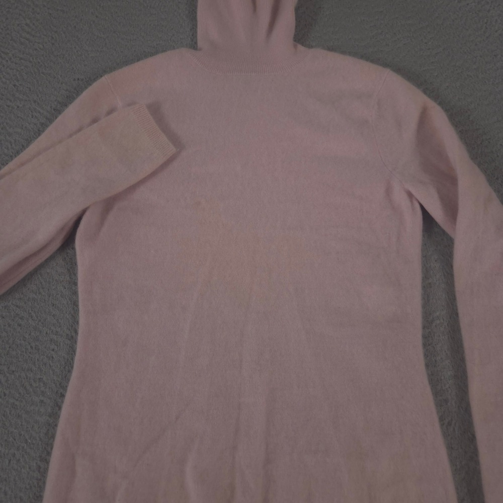 Prive Sweater Womens Small Pink 100% Cashmere Turtleneck Long Sleeve Knit Luxury